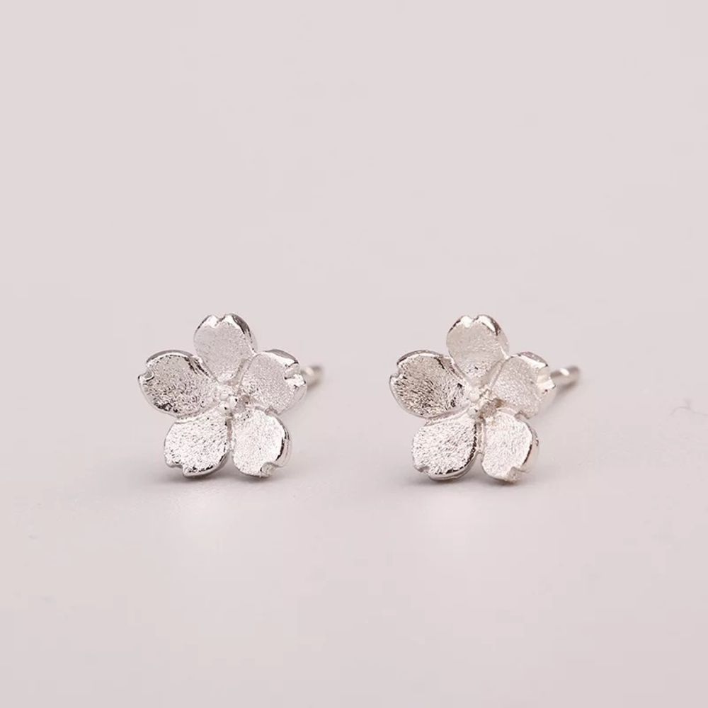 925 Sterling Silver Flower Stud Earrings